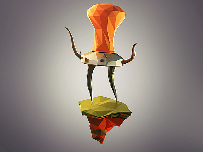 Temper 3d 3ds max coffee lowpoly mascot render
