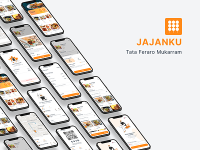 Jajanku mobile app android app branding cheap food delicious delivery eats food ios app kebab mobile app orange ordering app pick up qr code snack street food taichan ui