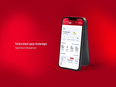 MyTelkomsel app redesign 3 apps axis branding by.u im3 internet service provider isp kartu as kartu halo mobile mytelkomsel red redesign simpati telecom telkomsel telkomsel poin ui xl