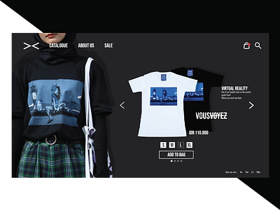 Vousvoyez Web Design Concept. branding clothes concept design minimalist ux vector web web design