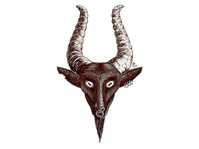 Devil animal devil goat illustration mono