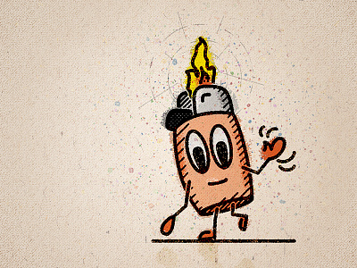 Sparky - In Living Colour character craft cute fire illustration illustrator lighter photoshop