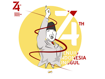 1st PRESIDENT OF INDONESIA animation anime design design graphic flat illustration illustrator vector