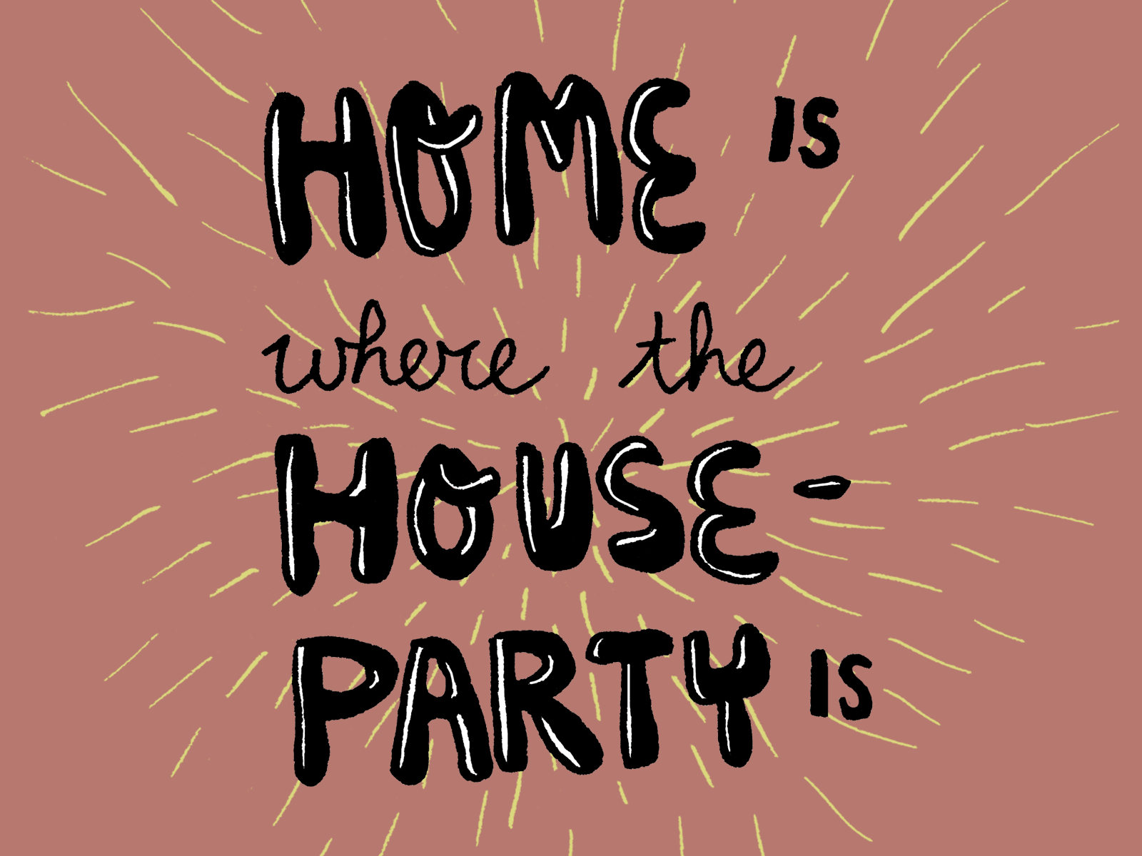 Home is where... - Covid-19 gif series animation drawings gif animation handlettering handwriting illustration illustration art loop animation