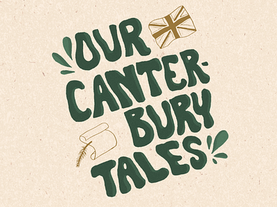 Our Canterbury Tales drawings editorial illustration hand drawn handlettering illustration illustration art logo