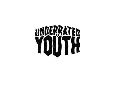 Underrated Youth | Logo Design 2d adobe illustrator badge black brand identity branding concept flat lettering logotype minimalist music type typography