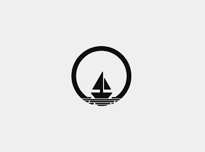 Boat | Logo design art branding creative icon illustrator logo minimal minimalism ocean river sea ship vector water