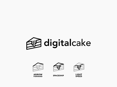 Digital Cake | Logo Concept branding creative design icon idea inspiration logo logos minimal minimalism simple space symbol typography vector