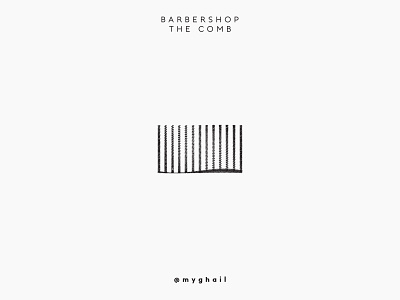 Barbershop | Daily Logo Challenge #13 art barber barbers beard branding comb creative dailylogochallenge design hair haircut hairstyle icon logo minimal minimalism scissor