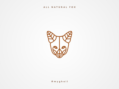 All Natural Fox | Daily Logo Challenge #16 animal art branding creative dailylogo dailylogochallenge design fox fox logo foxes icon inspiration inspirations line lineart logo minimal