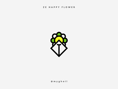 Happy Flower | Daily Logo Challenge #22 art branding colorful creative dailylogochallenge design flower health healthy icon logo minimal minimalism natural nature