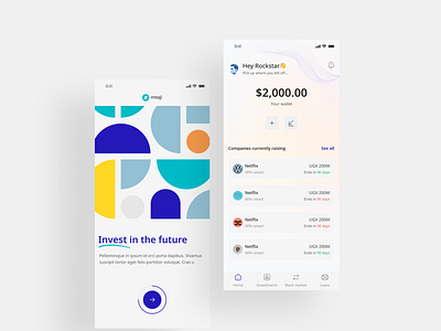 Mtaji 2022 africa blue dashboard design finance finance app financial fintech fintech app investment lagos loan minimal nigeria onboarding product design startup ui ux