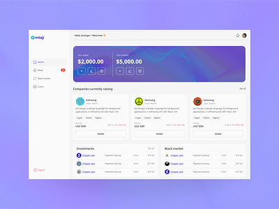 Fintech dashboard