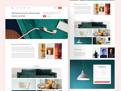 Furnit landing page classy lagos landing page minimal template ui ux