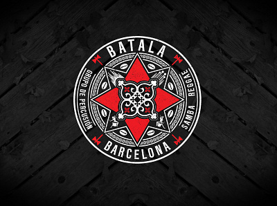 Batala Barcelona branding design illustration logo reggae samba screen printing serigrafia texture typography vector
