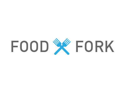 FoodFork blue foodfork grey logo omrails