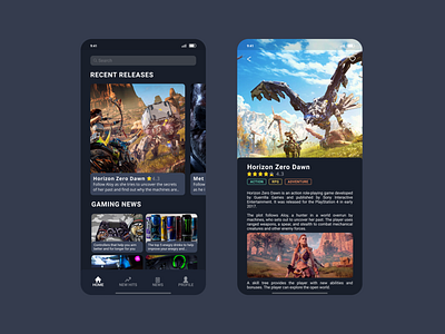 Game Review app design figma game app game review graphic design illustration mobile typography ui ux