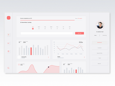 Re-Desiging CRM Website - Dashboard