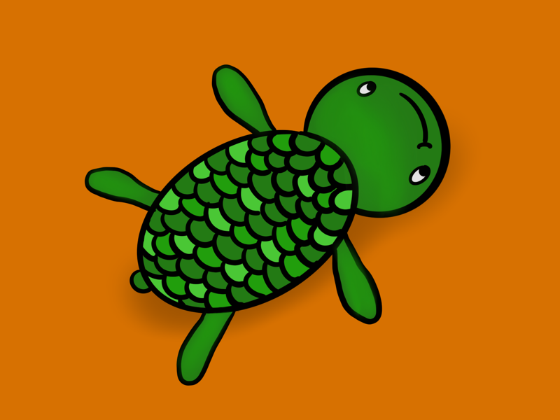 Turtle underwater underthesea illustrations illustration doodling doodle animal turtle turtles