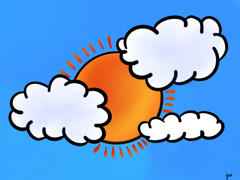 Sunshine clouds sunrise sunset sunshine sunny sun draw drawing illustrations illustration doodle doodles