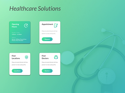 Healthcare Solutions design illustration