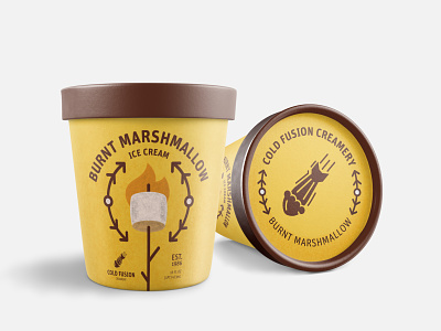 Cold Fusion: Burnt Marshmallow Ice Cream design ice cream marshmallow packaging