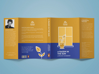 A Raisin in the Sun: Book Jacket book book cover book jacket books design illustration illustrations illustrator layout plant plants window