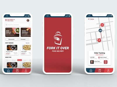 Fork it Over: Food Delivery App app app design delivery donut food food delivery food delivery app ux ui web design