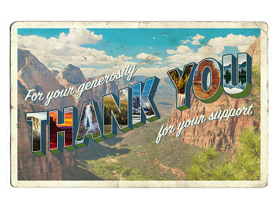 National Park Foundation: Postcard card national park national parks nature postcard thank you vintage