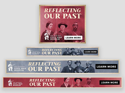 National Civil War Museum Display Ads america branding civil war design display ads graphic design layout texture usa war web web ads web design