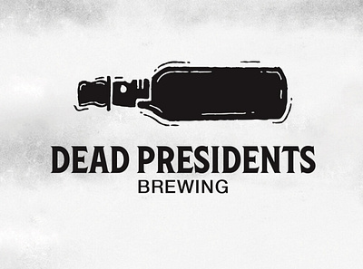 Dead Presidents Brewing Logo america beer bottle brand branding design graphic design logo political politics president presidents skull skulls texture usa vintage