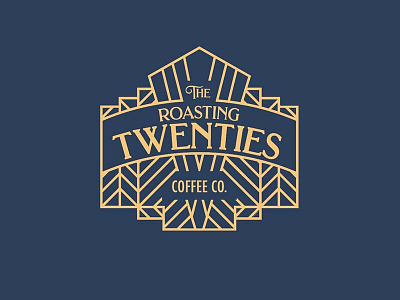 The Roasting Twenties Logo 1920s art deco branding coffee coffee bags design graphic design logo logo design logos roaring twenties twenties vintage