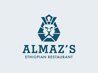 Almaz's Ethiopian Restaurant Logo branding closure design ethiopia food graphic design king kingdom logo logo design logos negative space restaurant restaurants royal royalty