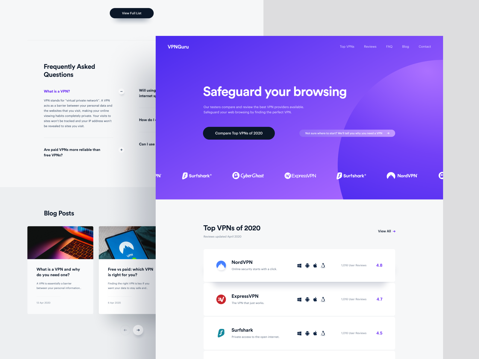 VPN Guru - Home by Dan Baker on Dribbble