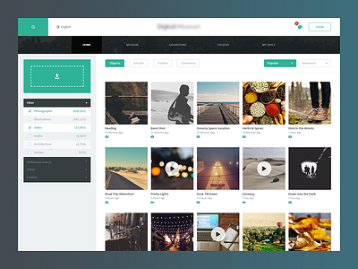 Digitalt UI design flat interface navigation site ui ux web