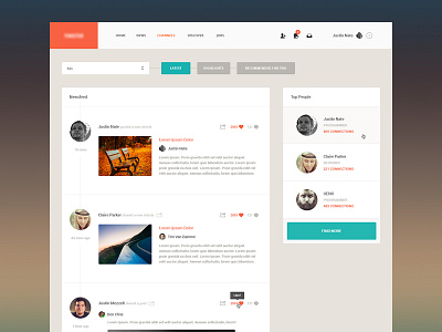 News design flat interface navigation site ui ux web