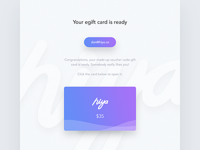 Gift Card Email Template card clean email flat gift light reward template ui ux
