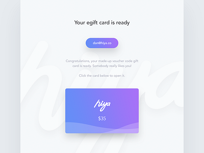 Gift Card Email Template