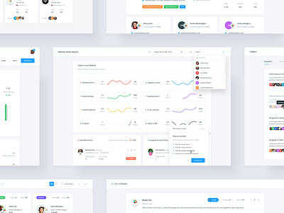 Dashboard - Report, Profile, Companies by Dan Baker on Dribbble