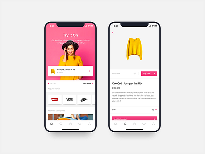 AR Fashion App app ar cart clothes fashion flat ios iphone light mobile shop