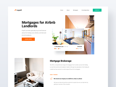 Copofi - Homepage clean design flat home homepage landing landing page mortgage page real estate ui ux web website white