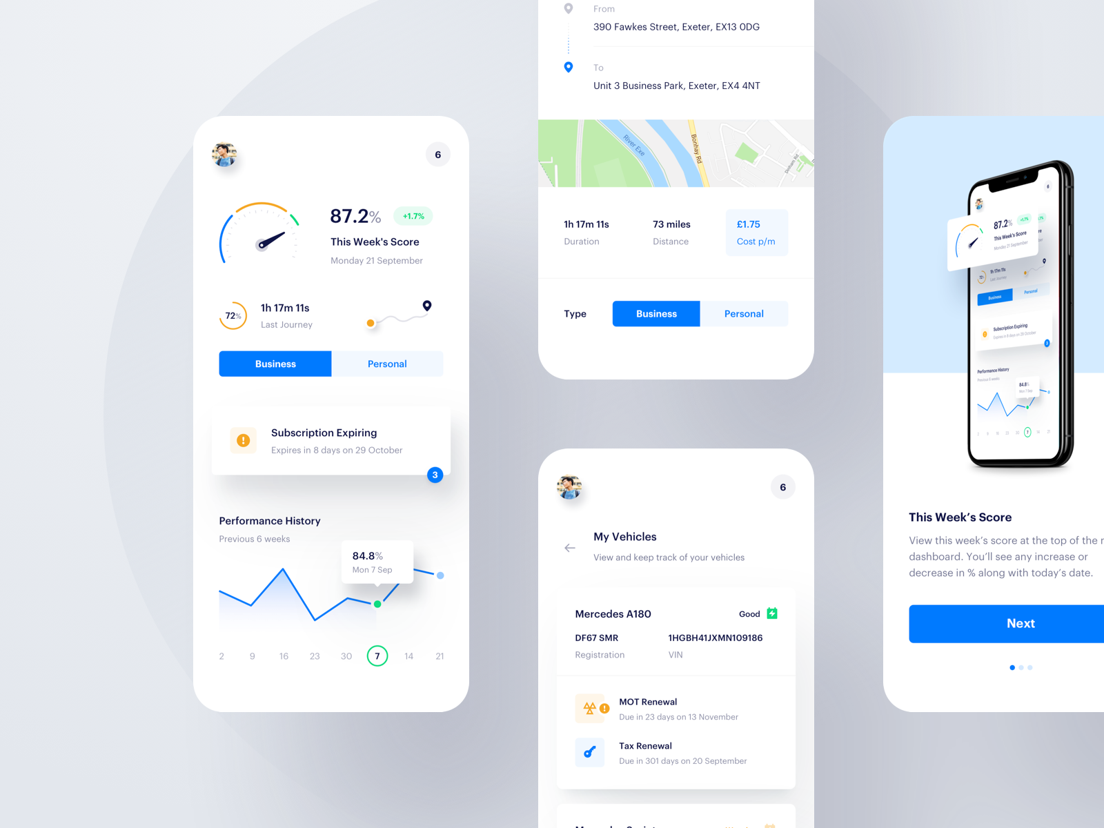 Journey Tracking - Mobile by Dan Baker on Dribbble