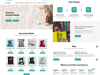 Personalized Book & Merchandise Landing page