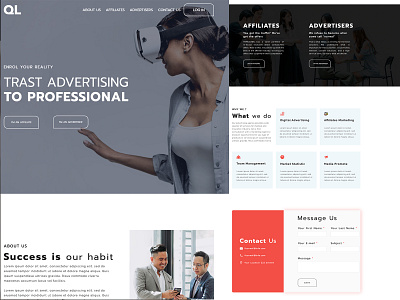 Digital advertise landing page branding design homepage landingpage typography ui design ux web website