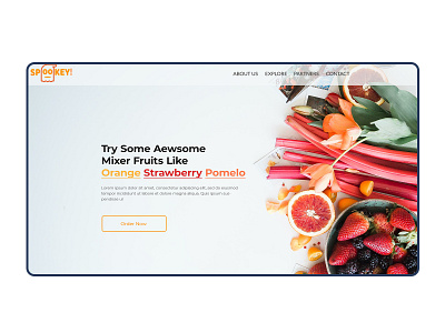 FRUIT Hero Section homepage landingpage typography ui ui design ux web