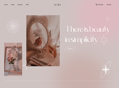 Beauty concept 🌹 beauty colorful concept design e commerce font minimal photo rose ui uiux ux