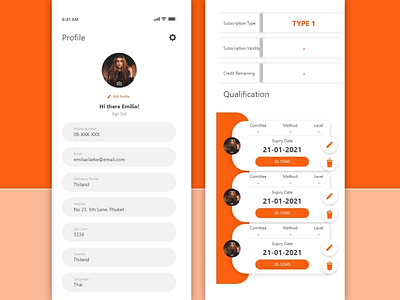 Mobile app ui design ios