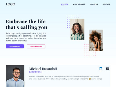 HEALTH CARE landing page ui design