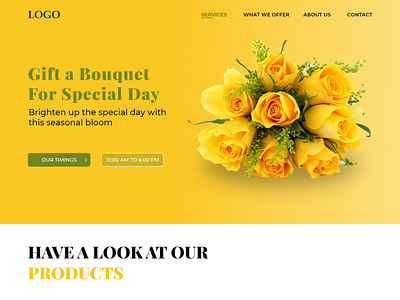 florist landing page design