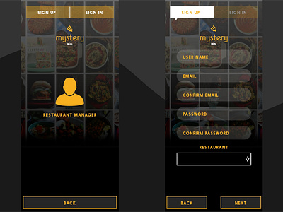 mystery meal app design